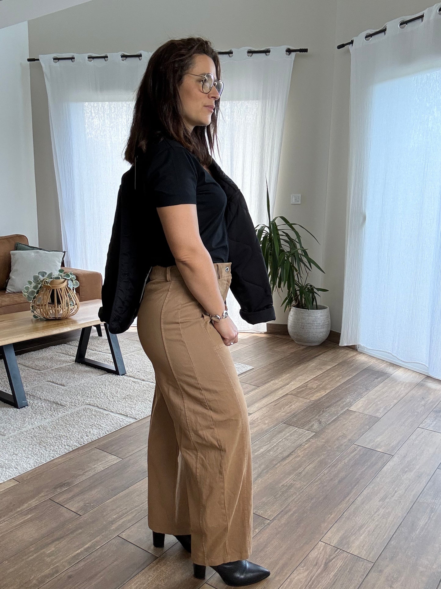 Pantalon | Barrel camel