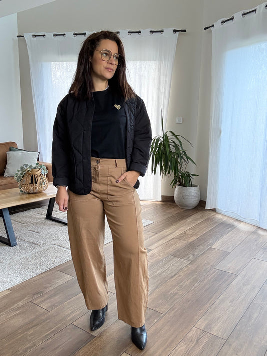Pantalon | Barrel camel