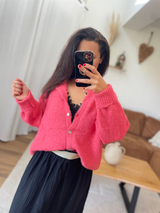 Gilet | Janice | Framboise